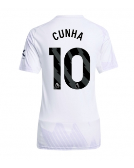 Billige Fotballdrakt Manchester United Matheus Cunha #10 Replika Bortedrakt Dame 2025-26 Kortermet Billige Fotballdrakt Manchester United Matheus Cunha #10 Replika Bortedrakt Dame 2025-26 Kortermet